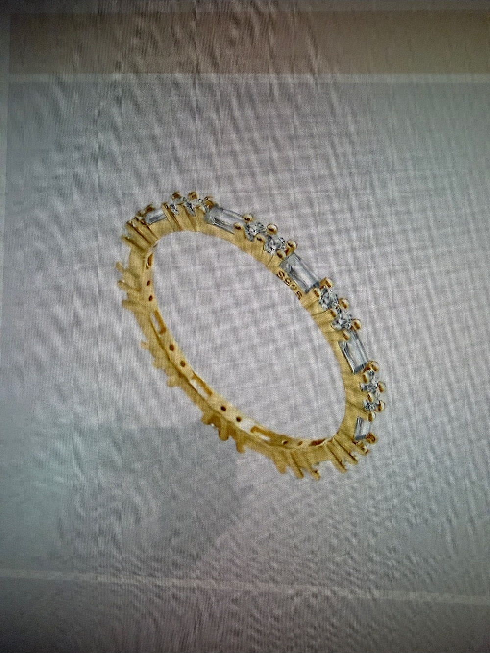 Mint & Lily Baguette & Round CZ Eternity Band - Women